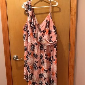 Asymmetrical sun dress in fun print!
